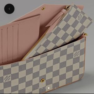 Designer Purse & Wallet. Gold Chain. 8×4